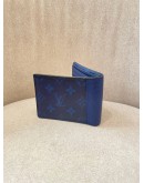 LOUIS VUITTON MULTIPLE WALLET MONOGRAM PACIFIC TAIGA BLUE 