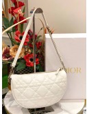 (LIKE NEW) CHRISTIAN DIOR CANNAGE MEDIUM VIBE HOBO BAG IN WHITE