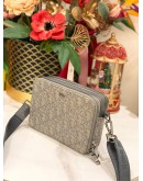 (LIKE NEW) CHRISTIAN DIOR OBLIQUE CANVAS DOUBLE ZIP CROSSBODY POUCH 