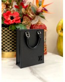 (LIKE NEW) MICROCHIP LOUIS VUITTON PETIT SAC PLAT IN BLACK EPI LEATHER
