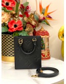 (UNUSED) LOUIS VUITTON PETIT SAC PLAT MONOGRAM EMPREINTE LEATHER BAG -FULL SET-