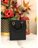 (UNUSED) LOUIS VUITTON PETIT SAC PLAT MONOGRAM EMPREINTE LEATHER BAG -FULL SET-