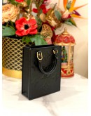 (UNUSED) LOUIS VUITTON PETIT SAC PLAT MONOGRAM EMPREINTE LEATHER BAG -FULL SET-