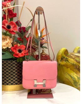 (LIKE NEW) 2020 HERMES CONSTANCE 18 CROSSBODY BAG IN CHERRY BLOSSOM PINK EPSOM LEATHER -FULL SET-