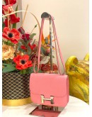 (LIKE NEW) 2020 HERMES CONSTANCE 18 CROSSBODY BAG IN CHERRY BLOSSOM PINK EPSOM LEATHER -FULL SET-