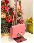(LIKE NEW) 2020 HERMES CONSTANCE 18 CROSSBODY BAG IN CHERRY BLOSSOM PINK EPSOM LEATHER -FULL SET-