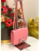 (LIKE NEW) 2020 HERMES CONSTANCE 18 CROSSBODY BAG IN CHERRY BLOSSOM PINK EPSOM LEATHER -FULL SET-
