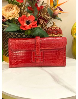 (LIKE NEW) 2013 HERMES JIGE ELAN 29 CLUTCH IN ORANGE H EPSOM LEATHER -FULL SET-