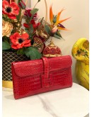 (LIKE NEW) 2013 HERMES JIGE ELAN 29 CLUTCH IN ORANGE H EPSOM LEATHER -FULL SET-
