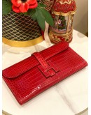 (LIKE NEW) 2013 HERMES JIGE ELAN 29 CLUTCH IN ORANGE H EPSOM LEATHER -FULL SET-