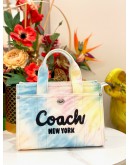 (LIKE NEW) COACH CARGO TOTE BAG 26 WITH RAINBOW TIE DYE PRINT
