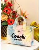 (LIKE NEW) COACH CARGO TOTE BAG 26 WITH RAINBOW TIE DYE PRINT