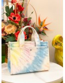 (LIKE NEW) COACH CARGO TOTE BAG 26 WITH RAINBOW TIE DYE PRINT