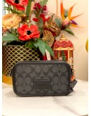 (LIKE NEW) COACH WYATT CROSSBODY BAG IN SIGNATURE CANVAS IN BLACK