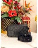 (LIKE NEW) COACH WYATT CROSSBODY BAG IN SIGNATURE CANVAS IN BLACK