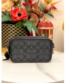 (LIKE NEW) COACH WYATT CROSSBODY BAG IN SIGNATURE CANVAS IN BLACK