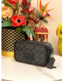 (LIKE NEW) COACH WYATT CROSSBODY BAG IN SIGNATURE CANVAS IN BLACK