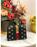 (LIKE NEW) GUCCI SYLVIE SMALL BEE AND STAR SHOULDER BAG WITH STRAP