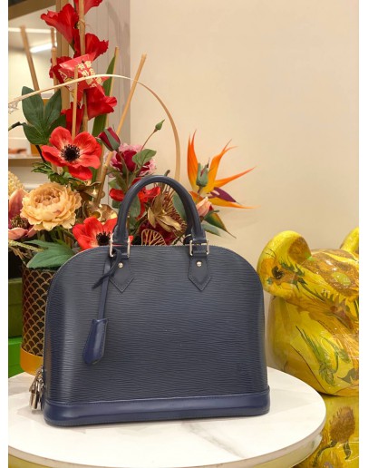 LOUIS VUITTON ALMA MM EPI LEATHER IN BLUE