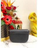 (LIKE NEW) CHRISTIAN DIOR MINI SADDLE MESSENGER BAG WITH FLAP IN BLACK GRAINED CALFSKIN -FULL SET-