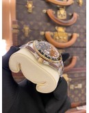 ROLEX GMT-MASTER II HALF 18K 750 YELLOW GOLD REF 16713 BLACK DIAL 40MM AUTOMATIC WATCH