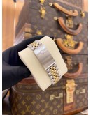 (LIKE NEW) ROLEX DATEJUST 36 HALF 18K 750 YELLOW GOLD JUBILEE REF. 16233 SILVER COMPUTER DIAMOND DIAL 36MM AUTOMATIC WATCH