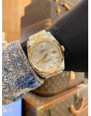 (LIKE NEW) 2005 ROLEX DATEJUST HALF 18K 750 YELLOW GOLD JUBILEE REF. 116233 WHITE MOTHER OF PEARL DIAL 36MM AUTOMATIC WATCH