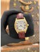 (LIKE NEW) 2015 CARTIER TORTUE COLLECTION PRIVÉE CARTIER PARIS 18K 750 YELLOW GOLD REF. 2496C WHITE ROMAN DIAL 34MM X 43MM AUTOMATIC WATCH