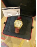 (LIKE NEW) 2015 CARTIER TORTUE COLLECTION PRIVÉE CARTIER PARIS 18K 750 YELLOW GOLD REF. 2496C WHITE ROMAN DIAL 34MM X 43MM AUTOMATIC WATCH