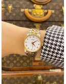 (LIKE NEW) 2025 MIDO BARONCELLI II TWO-TONE PVD ROSE GOLD M7900 WHITE ROMAN DIAL 29MM AUTOMATIC WATCH