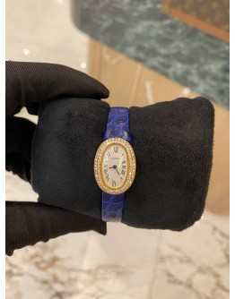 CARTIER BAIGNOIRE JOAILLERIE DIAMOND 18K 750 YELLOW GOLD REF 2368 29MM QUARTZ YEAR 2010 MINI WATCH -FULL SET-