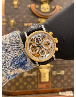 (LIKE NEW) 2010 CHRONOSWISS OPUS CHRONOGRAPH REF. CH7521 18K 750 YELLOW GOLD SKELETON DIAL 38MM AUTOMATIC WATCH
