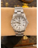 (LIKE NEW) ROLEX OYSTER PERPETUAL DATE REF. 15210 WHITE ROMAN DIAL 34MM AUTOMATIC WATCH