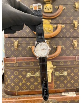 (LIKE NEW) 2012 CHOPARD HAPPY SPORT 7 FLOATING DIAMONDS REF. 8559 SILVER SUNBURST DIAL 36MM AUTOMATIC WATCH