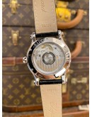 (LIKE NEW) 2012 CHOPARD HAPPY SPORT 7 FLOATING DIAMONDS REF. 8559 SILVER SUNBURST DIAL 36MM AUTOMATIC WATCH