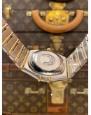 (LIKE NEW) 2009 OMEGA CONSTELLATION TWO TONE 18K 750 YELLOW GOLD REF. 1202.15.00 GOLD DIAMOND DIAL 35.5MM AUTOMATIC WATCH