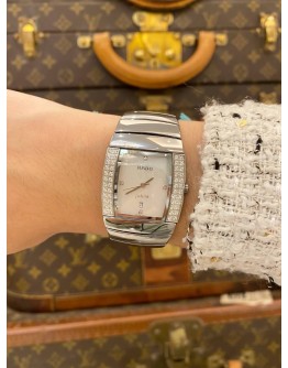 (LIKE NEW) 2010 RADO SINTRA JUBILÉ DIAMOND REF. 152.0577.3 MOTHER OF PEARL DIAMOND DIAL 30MM QUARTZ WATCH