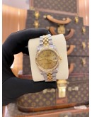 ROLEX DATEJUST 31 HALF 18K 750 YELLOW GOLD JUBILEE REF 68273 GOLD CHAMPAGNE DIAL 31MM AUTOMATIC WATCH