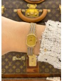 CHOPARD VINTAGE 18K 750 YELLOW GOLD WITH WHITE GOLD REF 5146 GOLD DIAL 15MM X 20MM QUARTZ WATCH