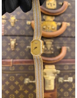 CHOPARD VINTAGE 18K 750 YELLOW GOLD WITH WHITE GOLD REF 5146 GOLD DIAL 15MM X 20MM QUARTZ WATCH
