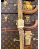 CHOPARD VINTAGE 18K 750 YELLOW GOLD WITH WHITE GOLD REF 5146 GOLD DIAL 15MM X 20MM QUARTZ WATCH