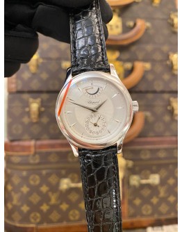 (UNUSED) CHOPARD L.U.C QUATTRO 18K 750 WHITE GOLD LIMITED EDITION 1860 PCS WORLDWIDE REF 16/1863 SILVER DIAL 38MM AUTOMATIC WATCH