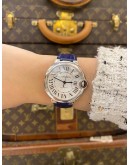 (LIKE NEW) 2023 CARTIER BALLON BLEU DE CARTIER REF WSBB0028 WHITE ROMAN NUMERALS DIAL 36MM AUTOMATIC WATCH 