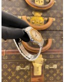 CARTIER SANTOS RONDE 18K 750 YELLOW GOLD OCTAGON REF 187902 WHITE ROMAN NUMERALS DIAL 30MM QUARTZ WATCH