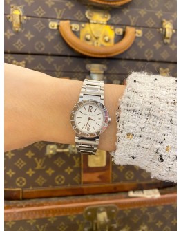 2010 BVLGARI BVLGARIBVLGARI REF BB26SS WHITE DIAL 26MM QUARTZ WATCH