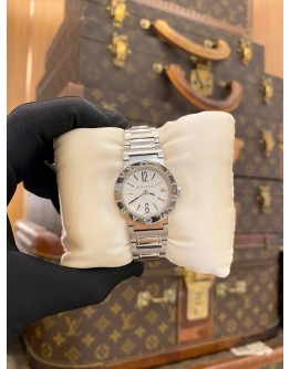 2010 BVLGARI BVLGARIBVLGARI REF BB26SS WHITE DIAL 26MM QUARTZ WATCH