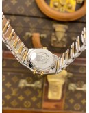 OMEGA CONSTELLATION LADY TWO TONE 18K 750 YELLOW GOLD REF 795.1243 MOTHER OF PEARL DIAL 22.5MM QUARTZ WATCH
