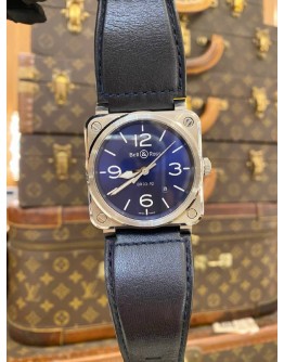 2023 BELL & ROSS BR 03 BLUE STEEL REF BR03-92-S BLUE DIAL 41MM AUTOMATIC WATCH -FULL SET-