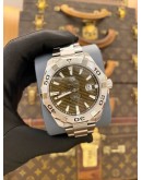 (LIKE NEW) 2022 TAG HEUER AQUARACER 300M CALIBRE 5 REF WAY2018 MOCHA BROWN TEAK DIAL 43MM AUTOMATIC WATCH -FULL SET-