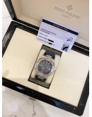 (LIKE NEW) PATEK PHILIPPE NAUTILUS AFTER DIAMOND 18K 750 WHITE GOLD REF 5712G BLUE DIAL 40MM X 38MM AUTOMATIC WATCH